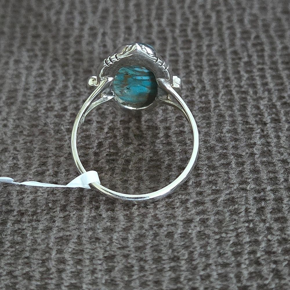 ✨️HP✨️ Shivam Oval Shaped Blue💙 Copper Turquoise Statement Ring💍 - NWT - Picture 11 of 16